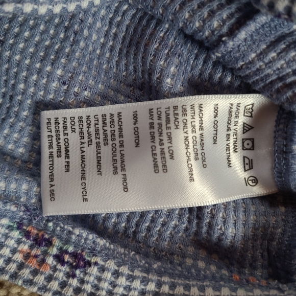 Out from Under cozy cotton romper sz XS. Blue - Picture 5 of 5